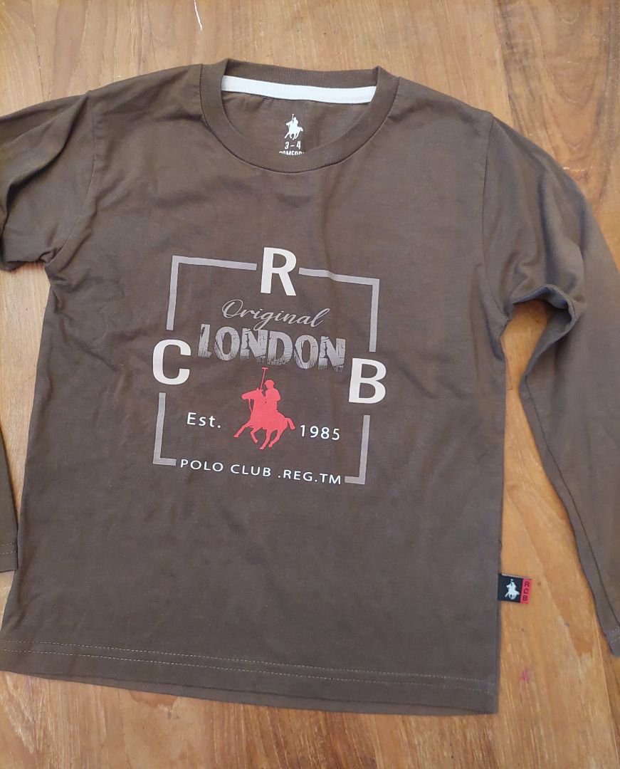 Polo Club Long Sleeve T-Shirt Brown 3-4 Years