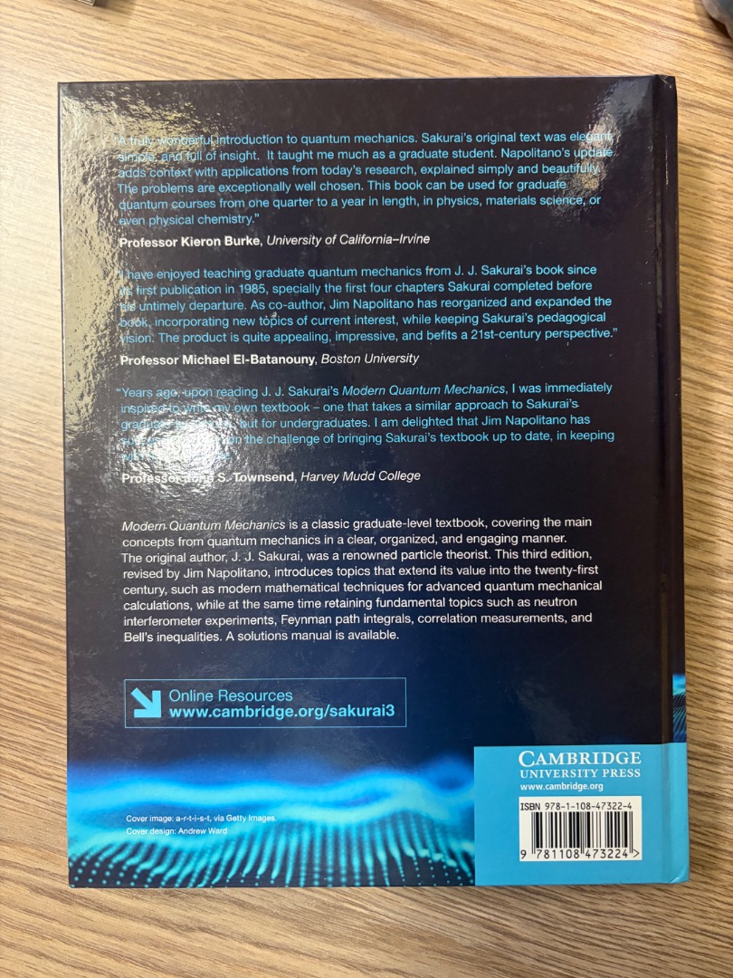 Modern Quantum Mechanics 3rd Ed J.J. Sakurai Jim Napolitano & Spacetime Geometry Sean Carroll thumbnail 2
