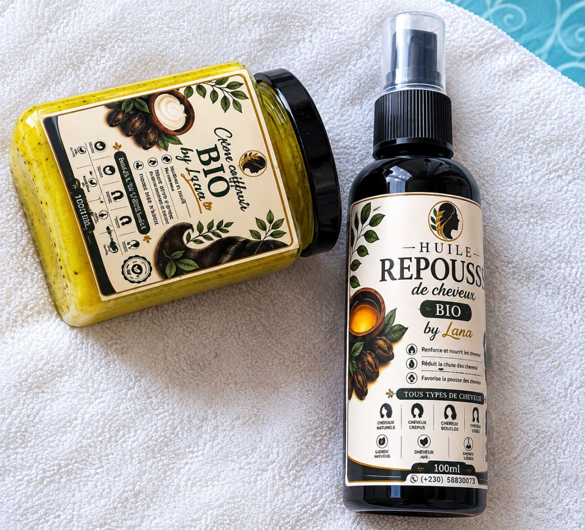 Bio by Lana Hair Growth Oil and Hair Cream Set