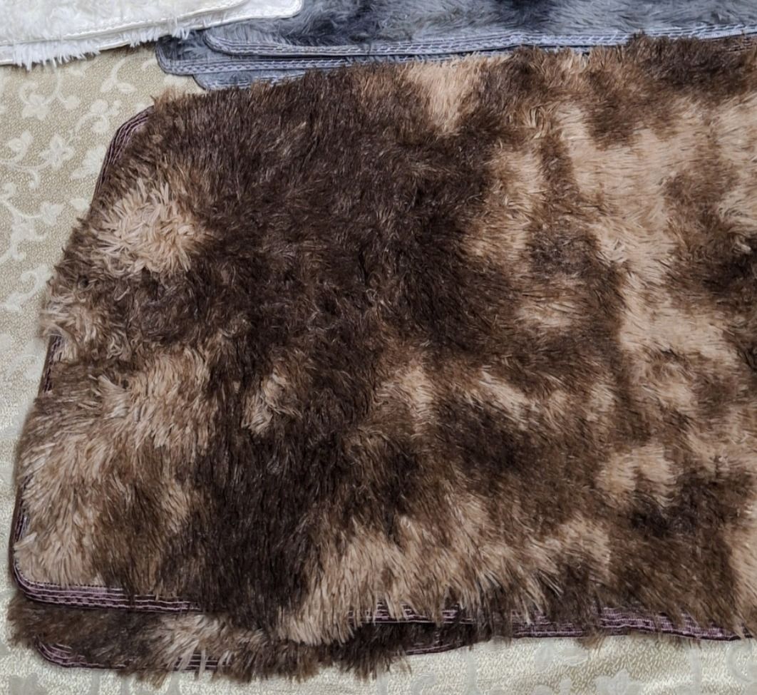 Fluffy Shaggy Rug Set Multicolor thumbnail 4