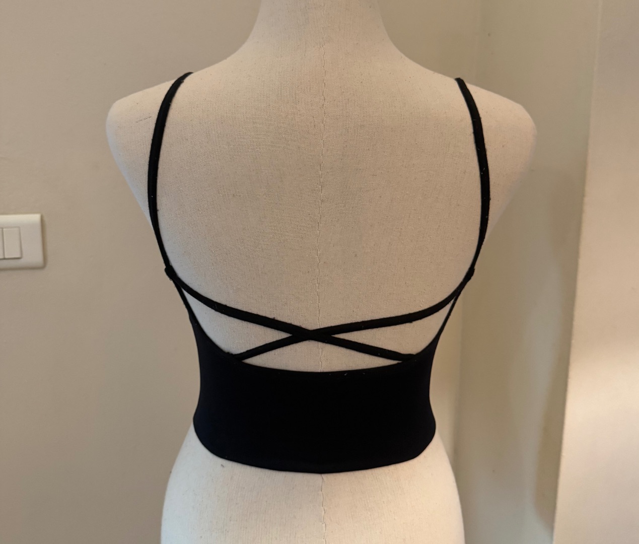 Black Tank Top Criss-Cross Back Size XS/S thumbnail 2