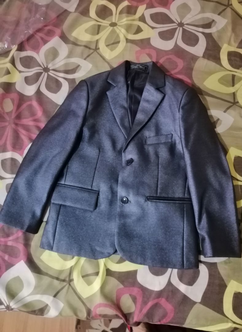 Boys 4-Piece Formal Suit Set Grey thumbnail 3