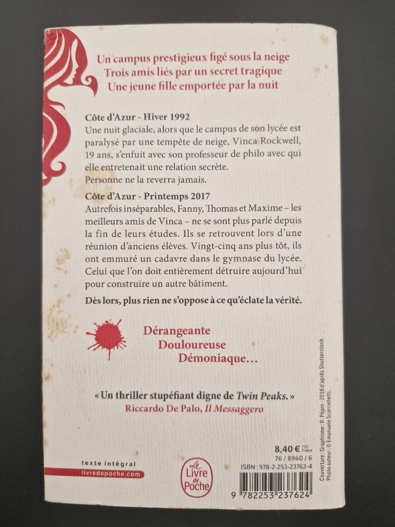 La Jeune Fille et la Nuit - Guillaume Musso (Livre de Poche) thumbnail 2