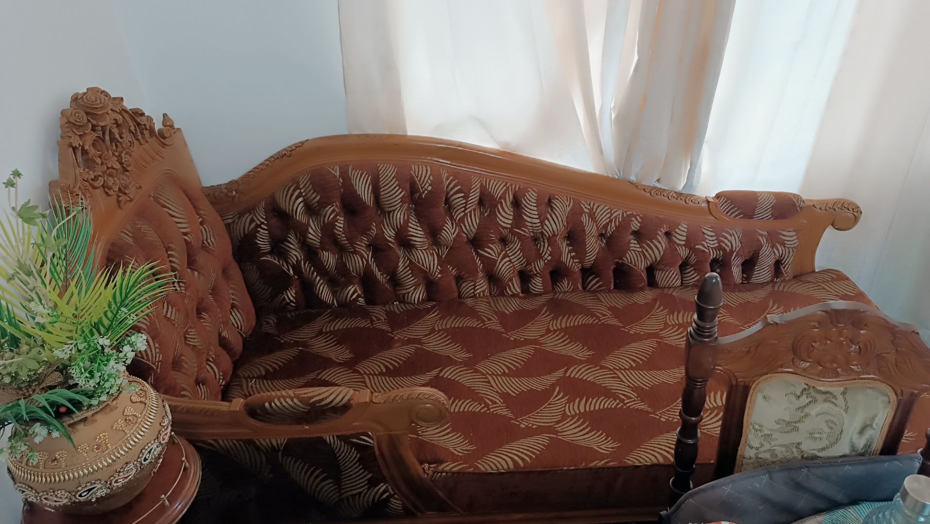 Carved Wooden Armchairs Set of 2 thumbnail 7