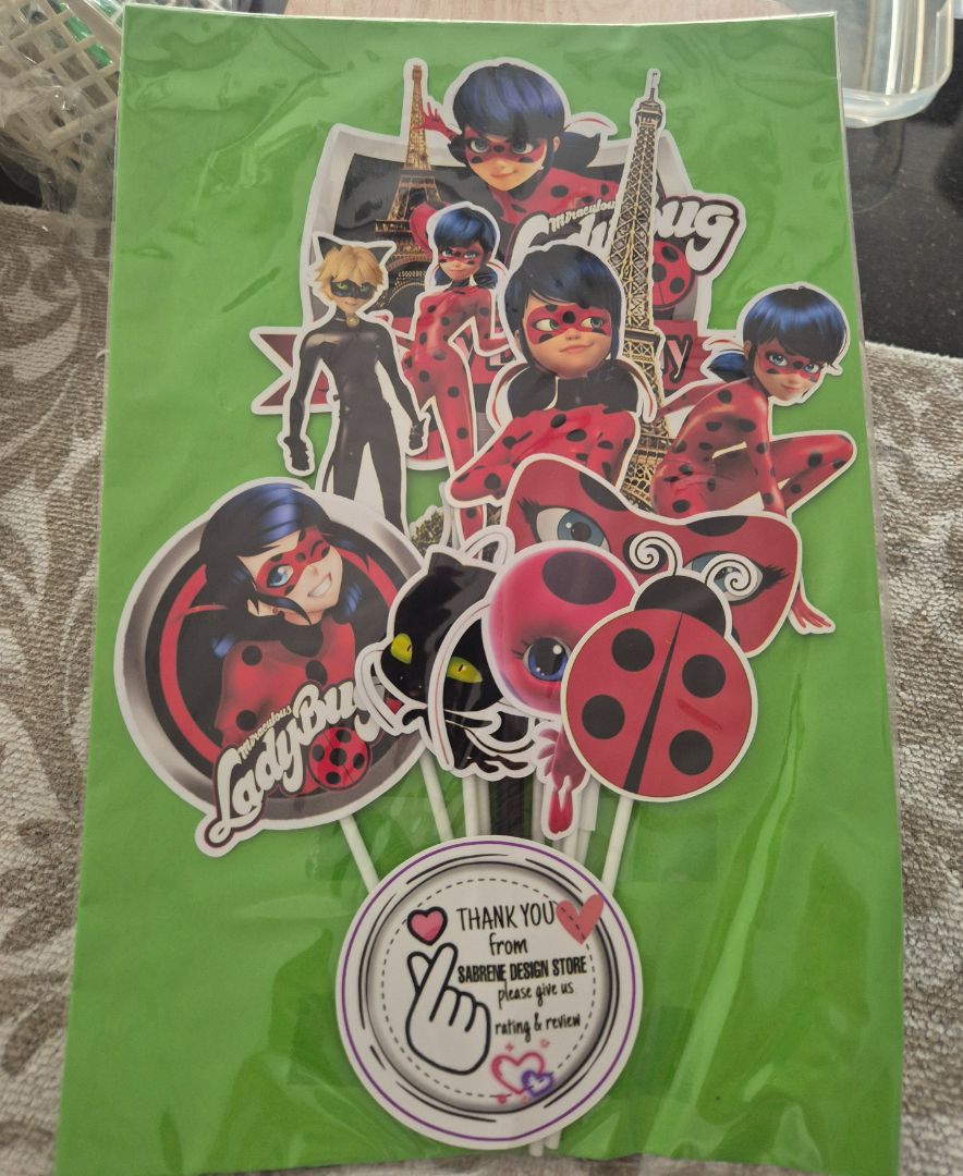 Miraculous Ladybug Cake Toppers Set
