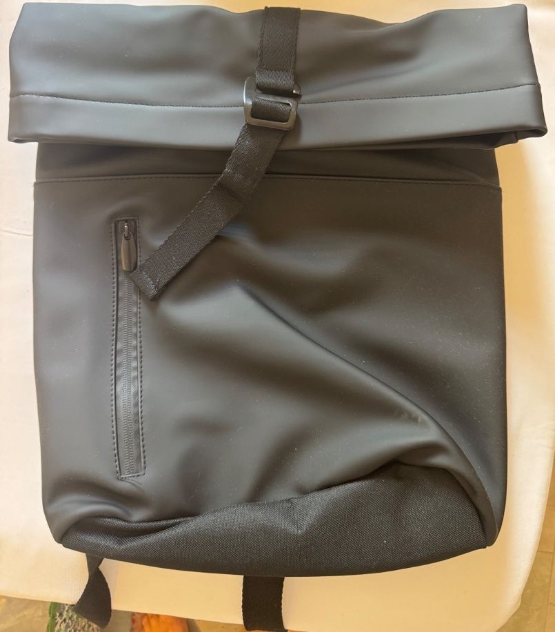 Black Roll-Top Backpack - New