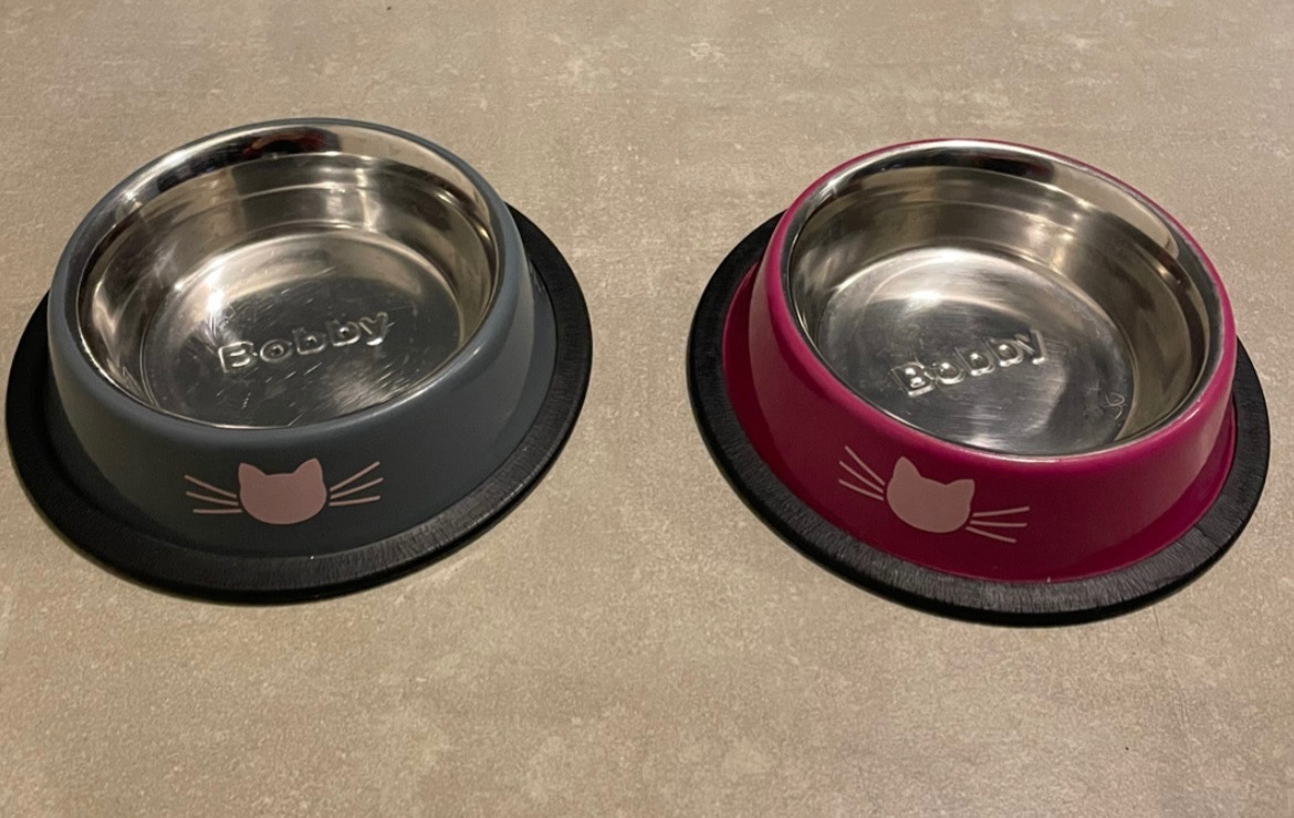 Bobby Cat Bowls Stainless Steel Set of 2