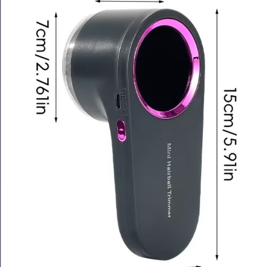 Mini Hairball Trimmer Charcoal Gray thumbnail 2