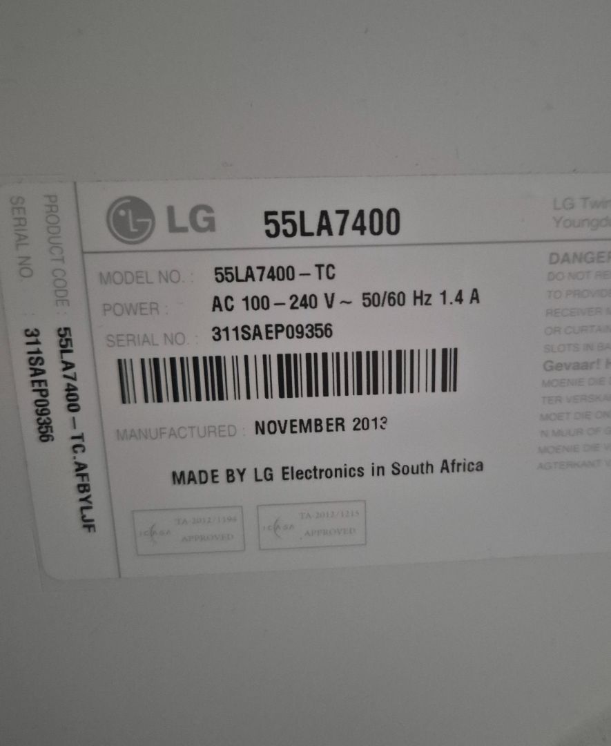 LG 55LA7400 55 inch Smart TV thumbnail 2