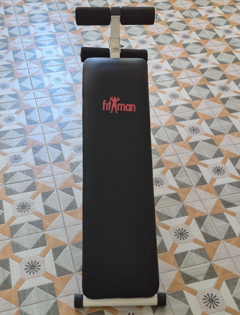 Fitman Sit Up Bench Black White thumbnail 2
