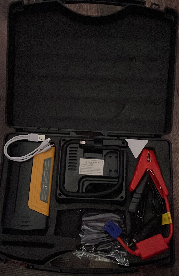 Car Jump Starter and Air Compressor Kit