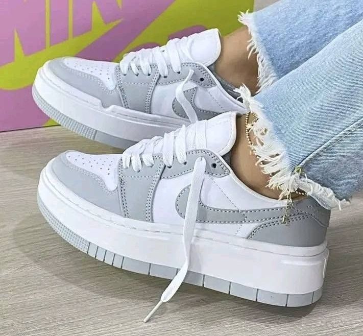 Nike Platform Sneakers Women White Blue thumbnail 2