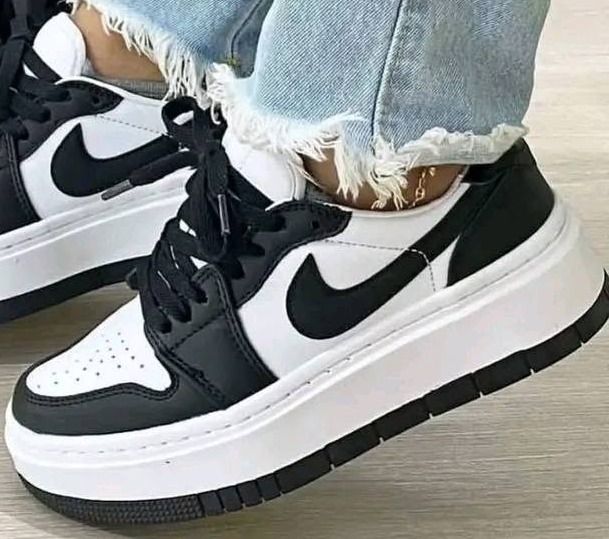 Nike Platform Sneakers Women White Blue thumbnail 4