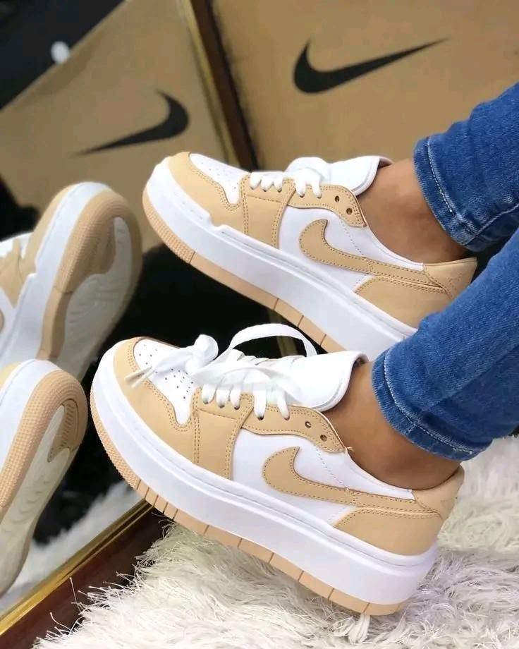 Nike Platform Sneakers Women White Blue thumbnail 6