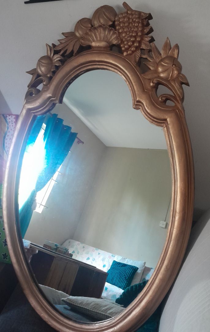 Ornate Gold Wooden Mirror 100cm x 65cm - Image 1 of 1