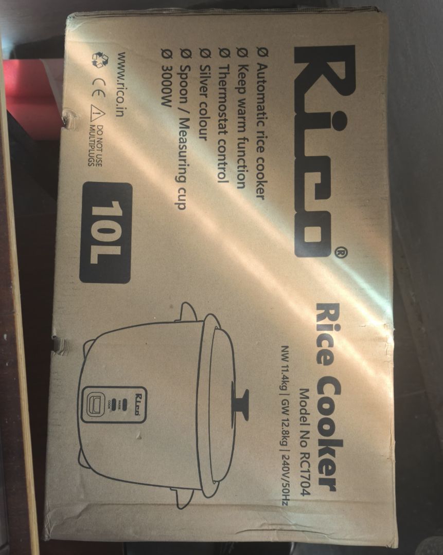 Rico 10L Rice Cooker RC1704 Silver