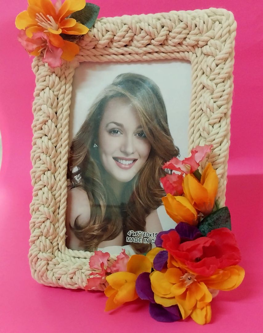 Decorative Rope Photo Frame 4x6 inch - Image 1 of 1