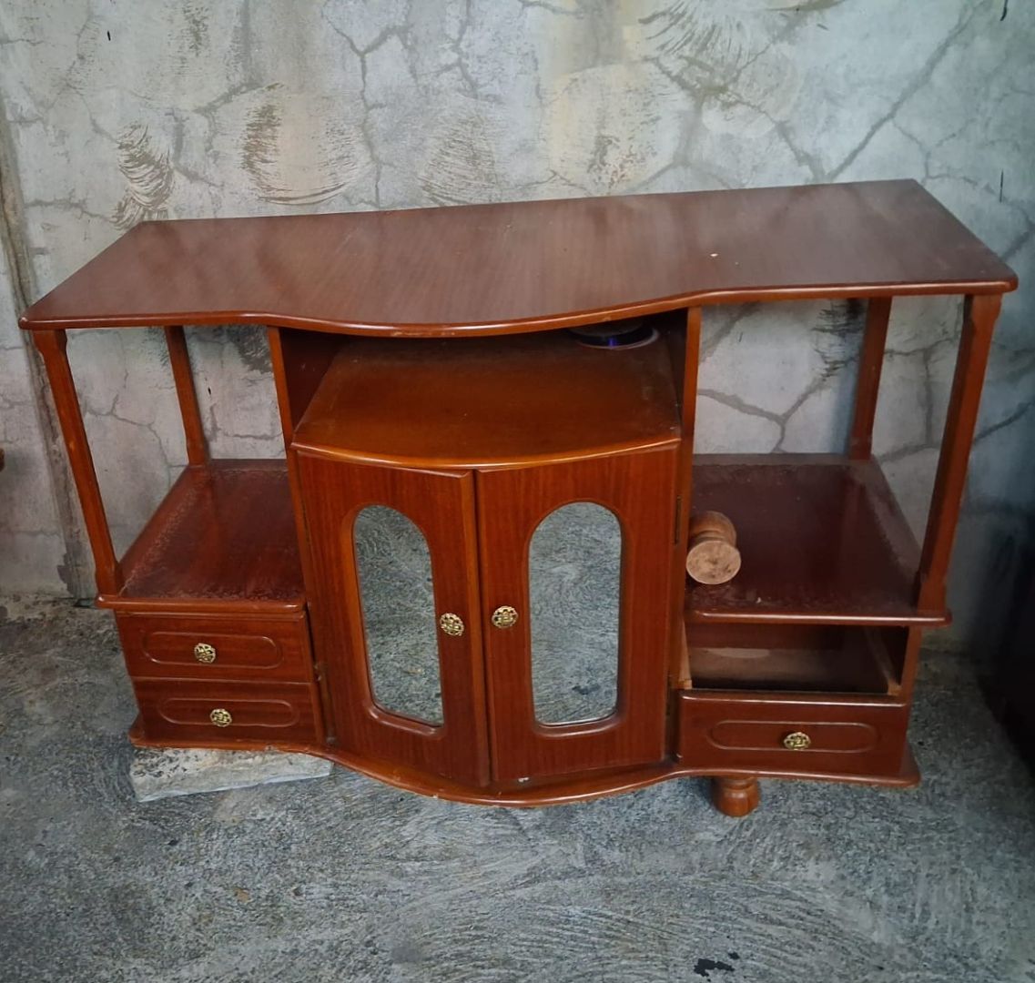 Wooden Display Cabinet and TV Stand Set thumbnail 2