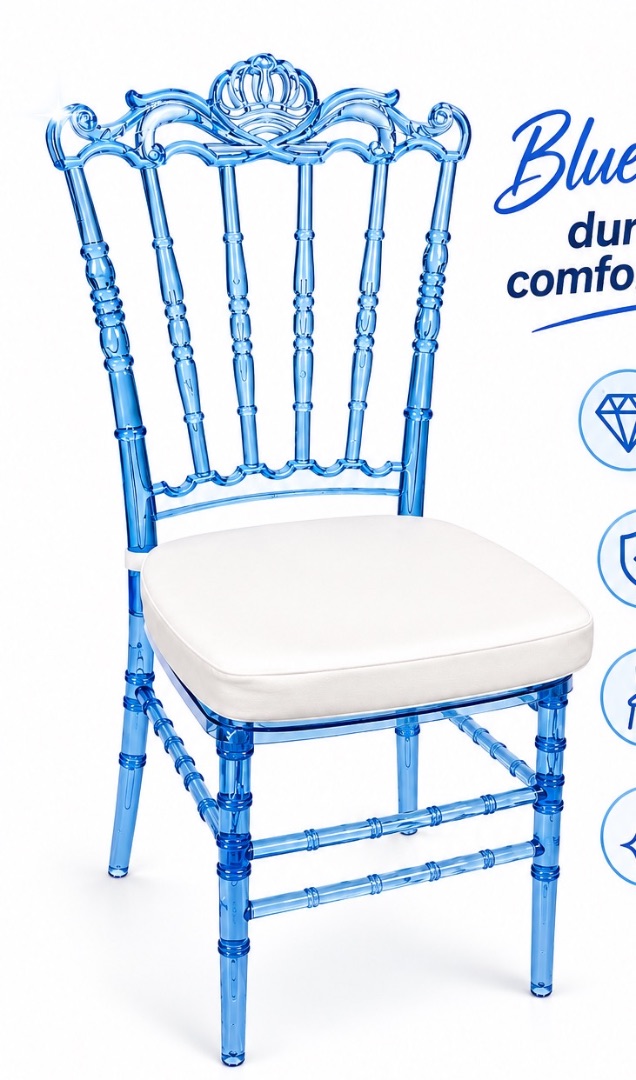 Blue Acrylic Tiffany Chair - Image 1 of 2