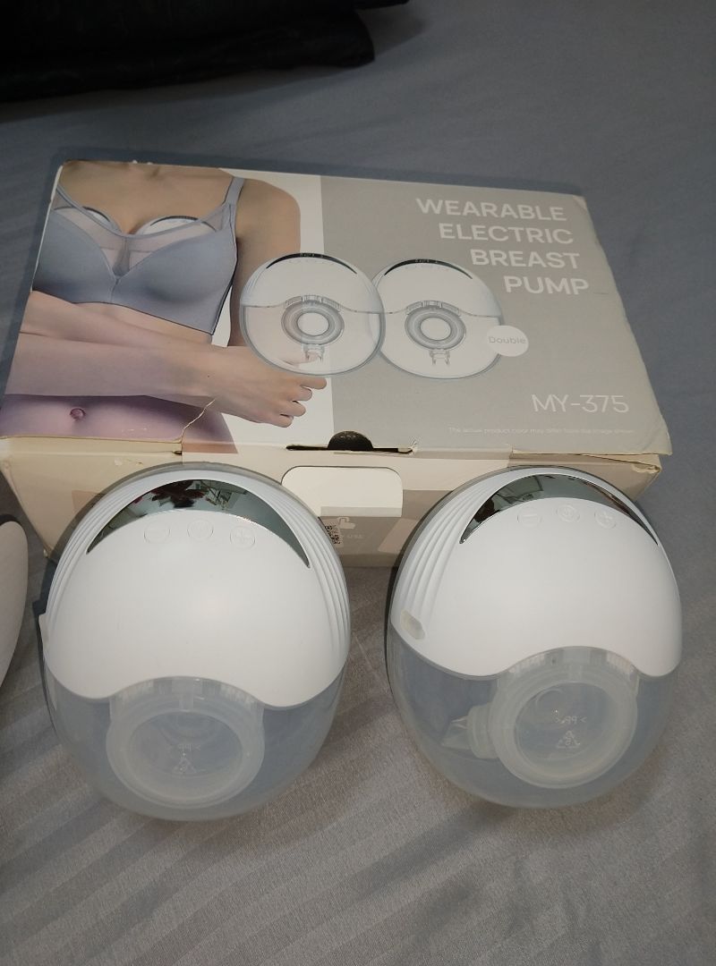 MY-375 Wearable Electric Breast Pump Double White