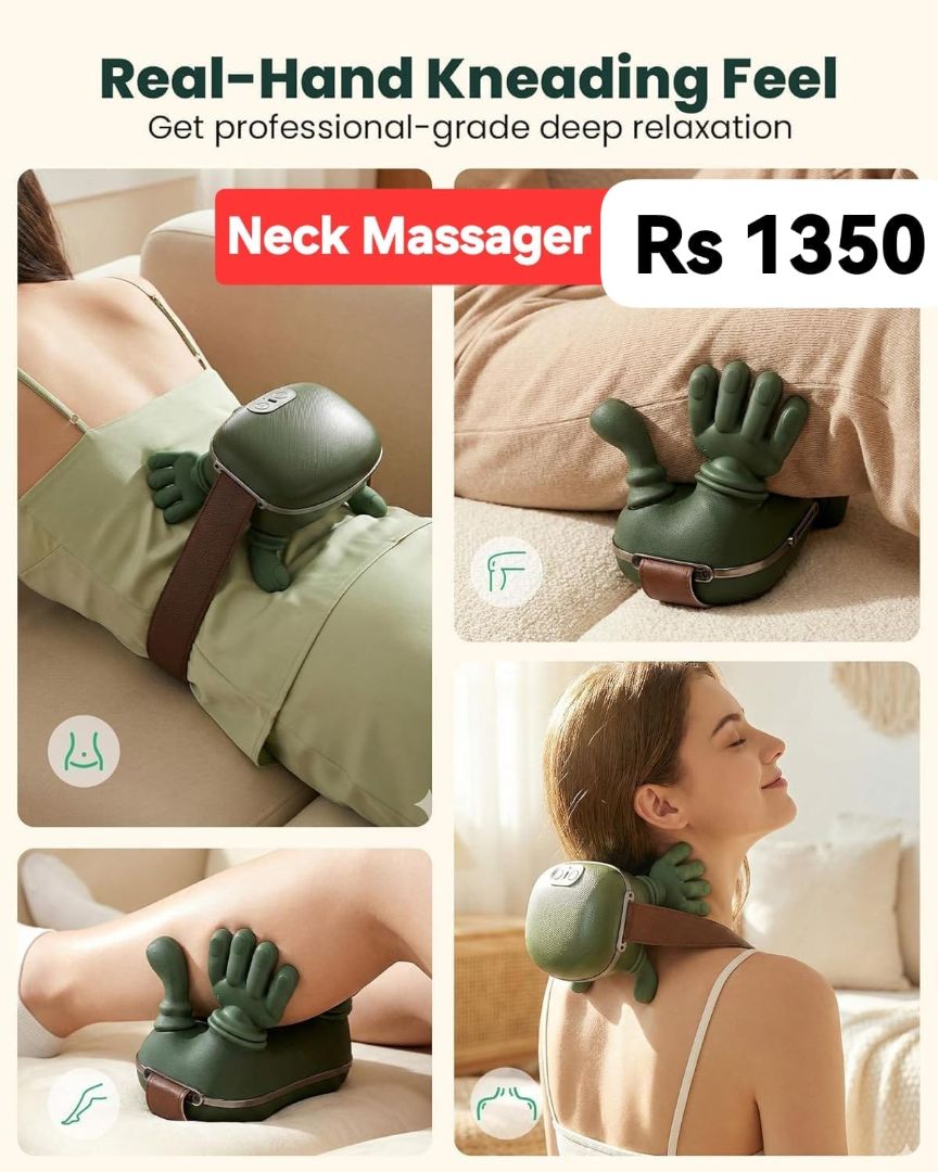 Green Neck Massager Real-Hand Kneading - Image 1 of 1