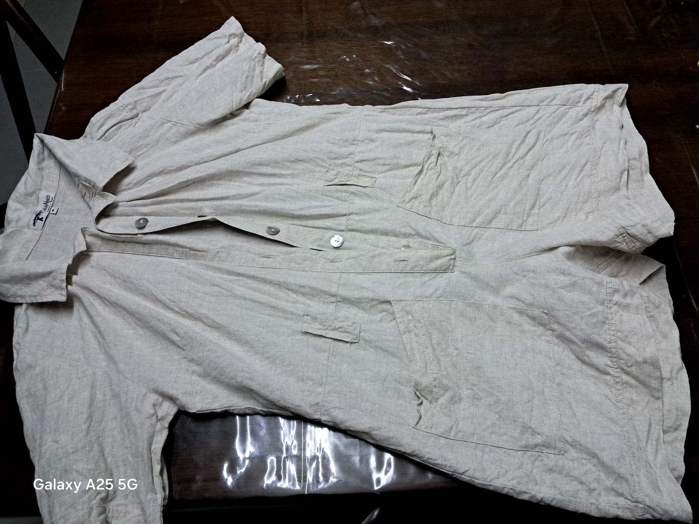 Out of Africa Linen Playsuit Beige Size M thumbnail 2