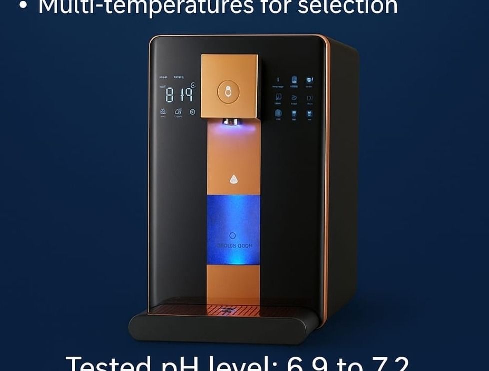 EcoQuench Hydrogen Water Dispenser Black Gold