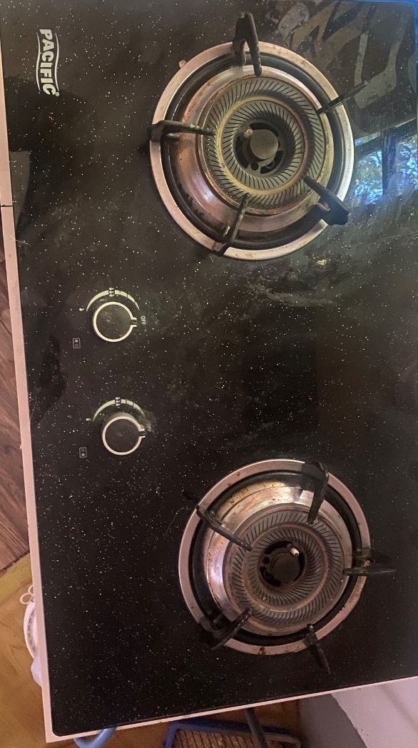 Pacific 2-Burner Gas Stove Black Glass - Image 1 of 1