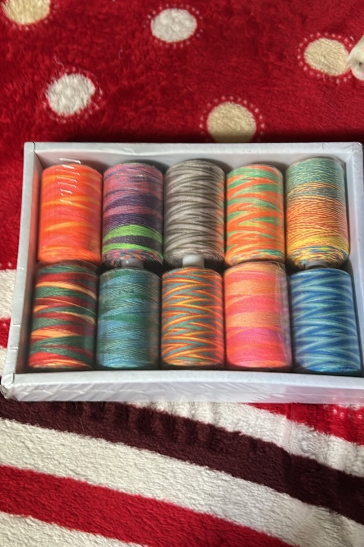 Set of 10 Multicolor Sewing Threads