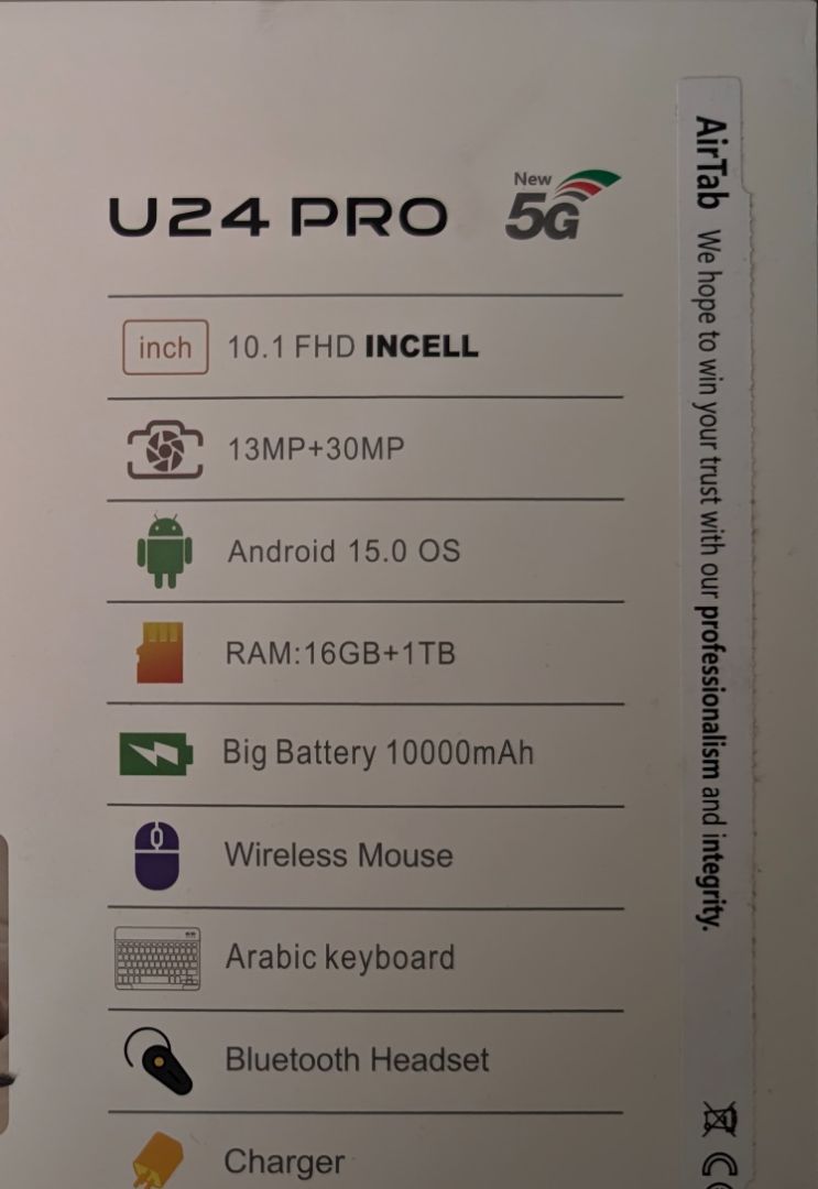 AirTab U24 PRO 1TB Tablet with Keyboard and Accessories thumbnail 2