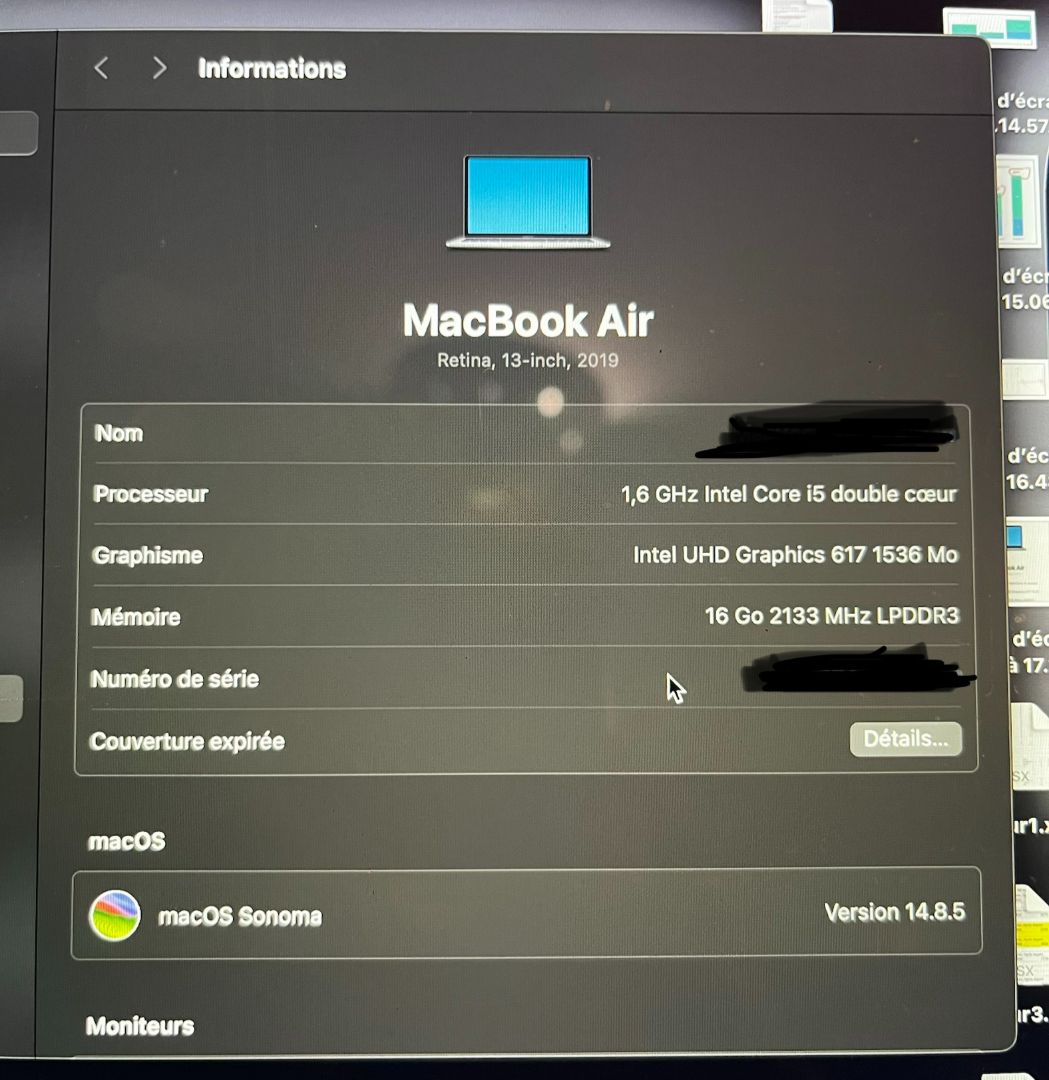 Apple MacBook Air 13-inch 2019 16GB RAM Intel Core i5 thumbnail 2