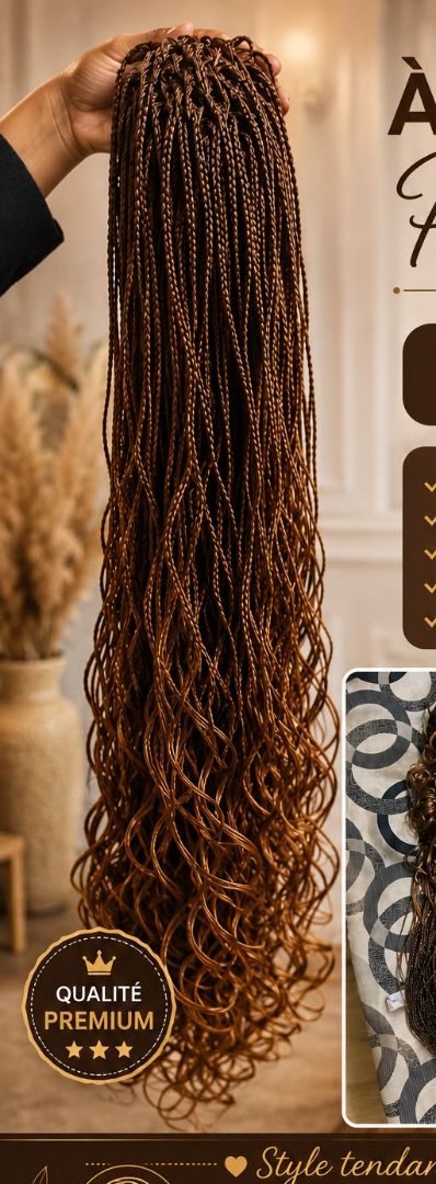 Caramel Brown Braided Wig Extra Long Women - Image 1 of 1
