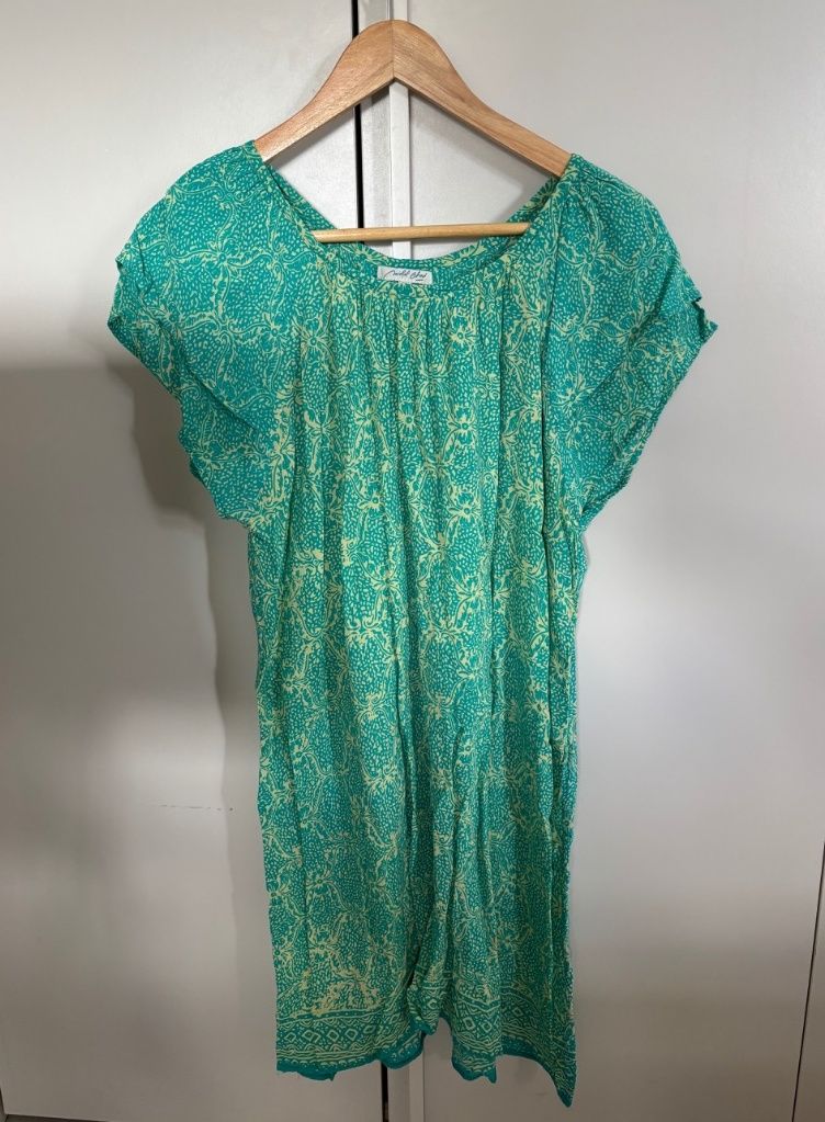 Green Ruffle Sleeve Women's Dress - Image 1 of 1