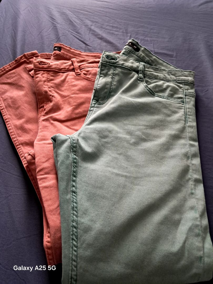 2 Pairs of TEX Slim Fit Trousers Size 40
