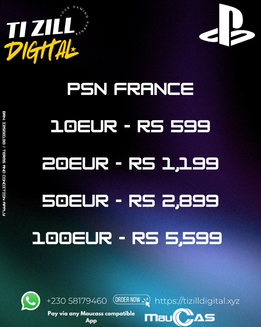 PSN Gift Card France / UK - PS4/PS5