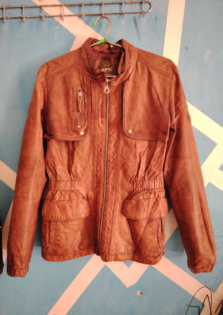 PTC Brown Leather Jacket Size M - Image 1 of 1