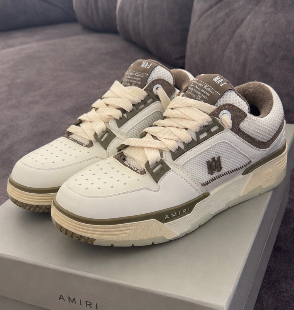 Baskets Amiri MA-1 Blanc Marron Taille 43 thumbnail 3