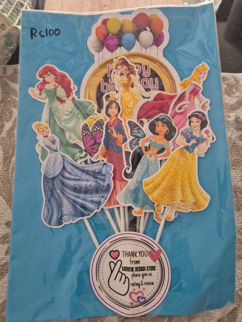Disney Princess Cake Topper Set Multicolor