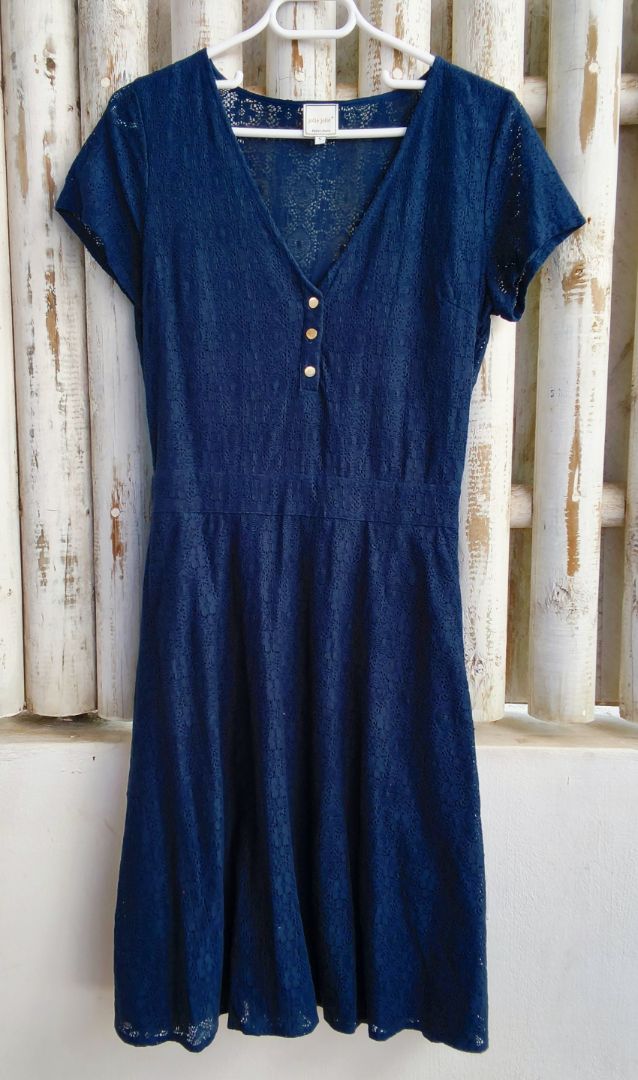 Jolie Jolie Petite Mendigote Lace Dress Blue Size S - Image 1 of 4