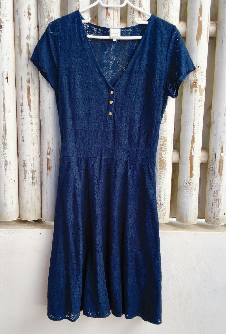 Jolie Jolie Petite Mendigote Lace Dress Blue Size S thumbnail 2