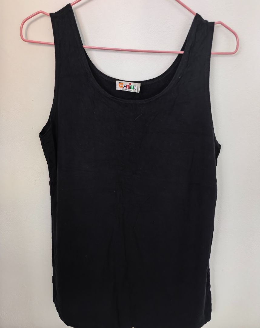 Genius Black Tank Top Women