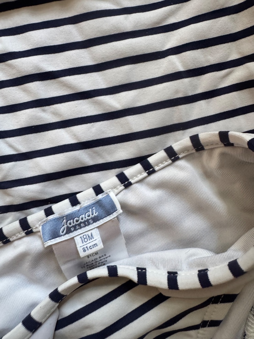 Jacadi Striped Swimsuit Set Size 18M thumbnail 3