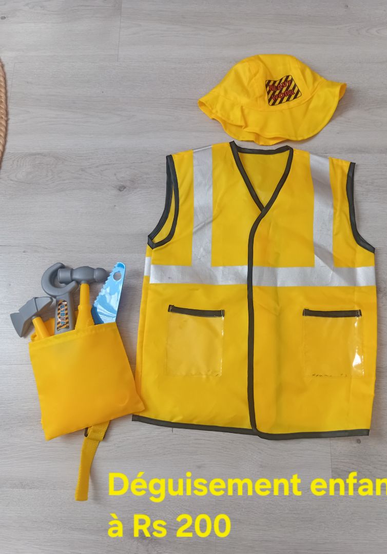 Construction Worker Costume Toy Set Yellow