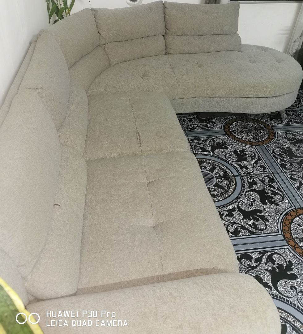 L-Shape Sofa with 2 Lounge Chairs and 2 Footrests - Image 1 of 5