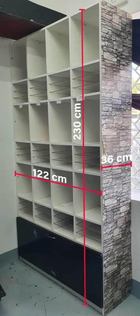 Shirts Display Cabinet Storage 230x122cm White