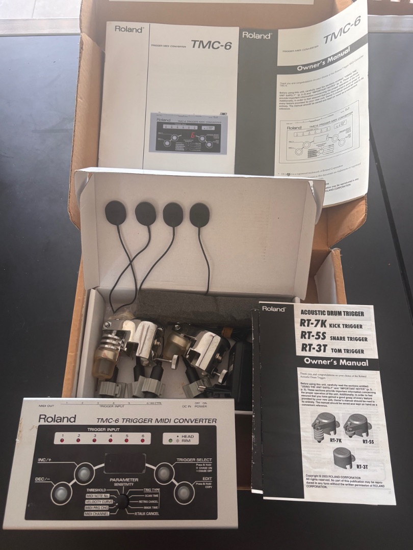 Roland TMC-6 MIDI Converter + Drum Triggers Set