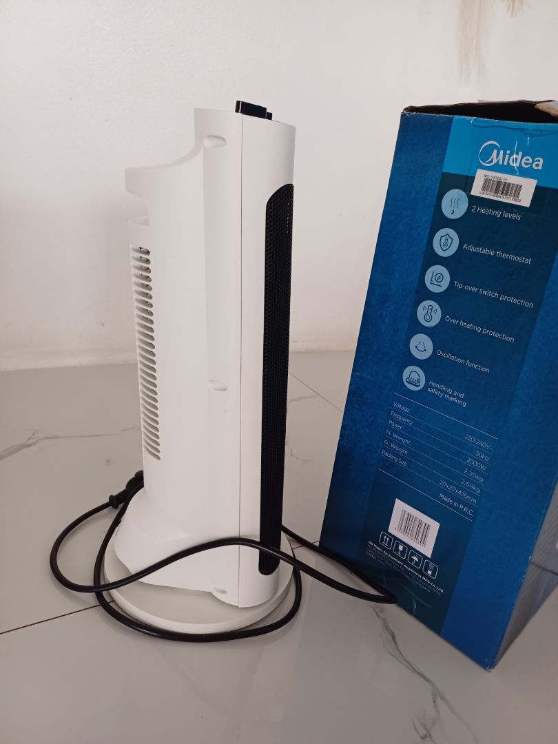 Midea Tower Heater 2000W White thumbnail 4