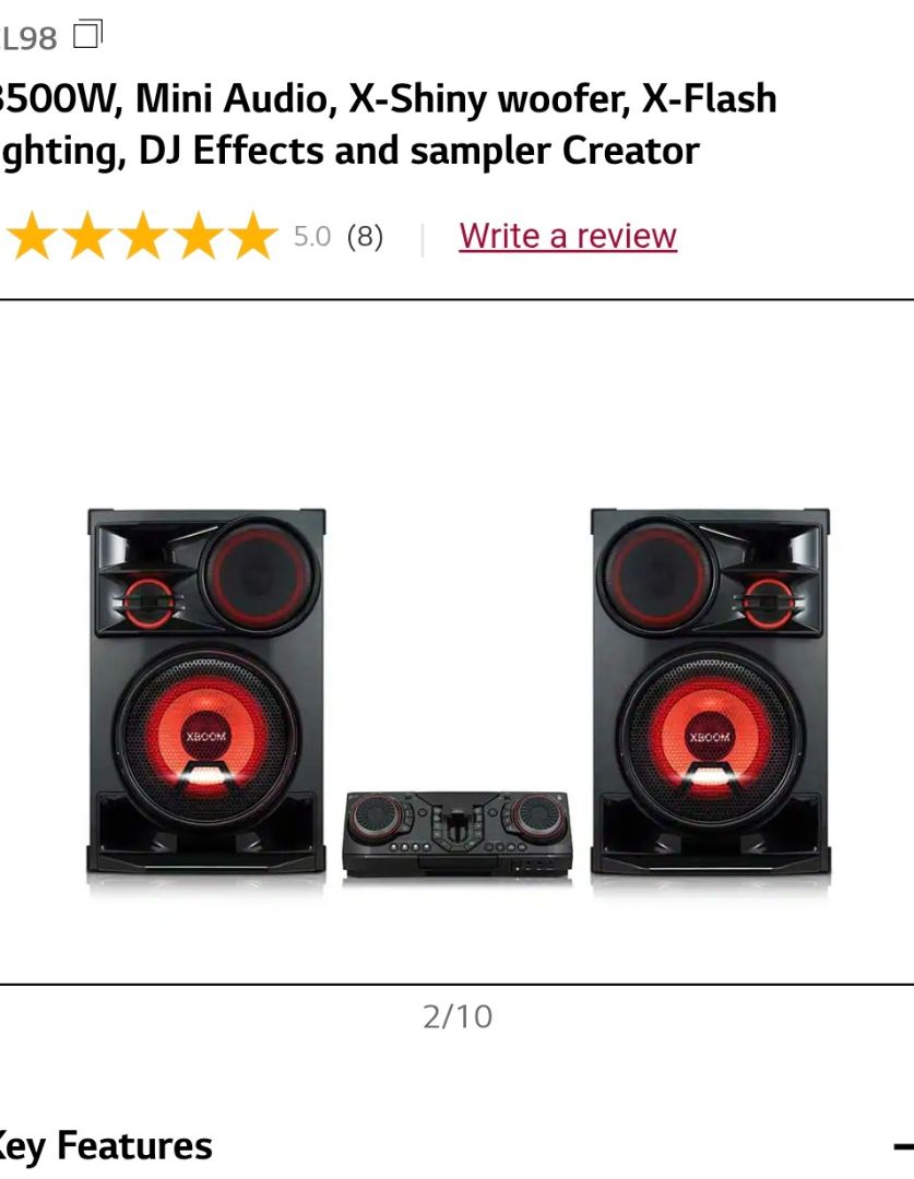 LG CL98 XBOOM 3500W High Power Audio System