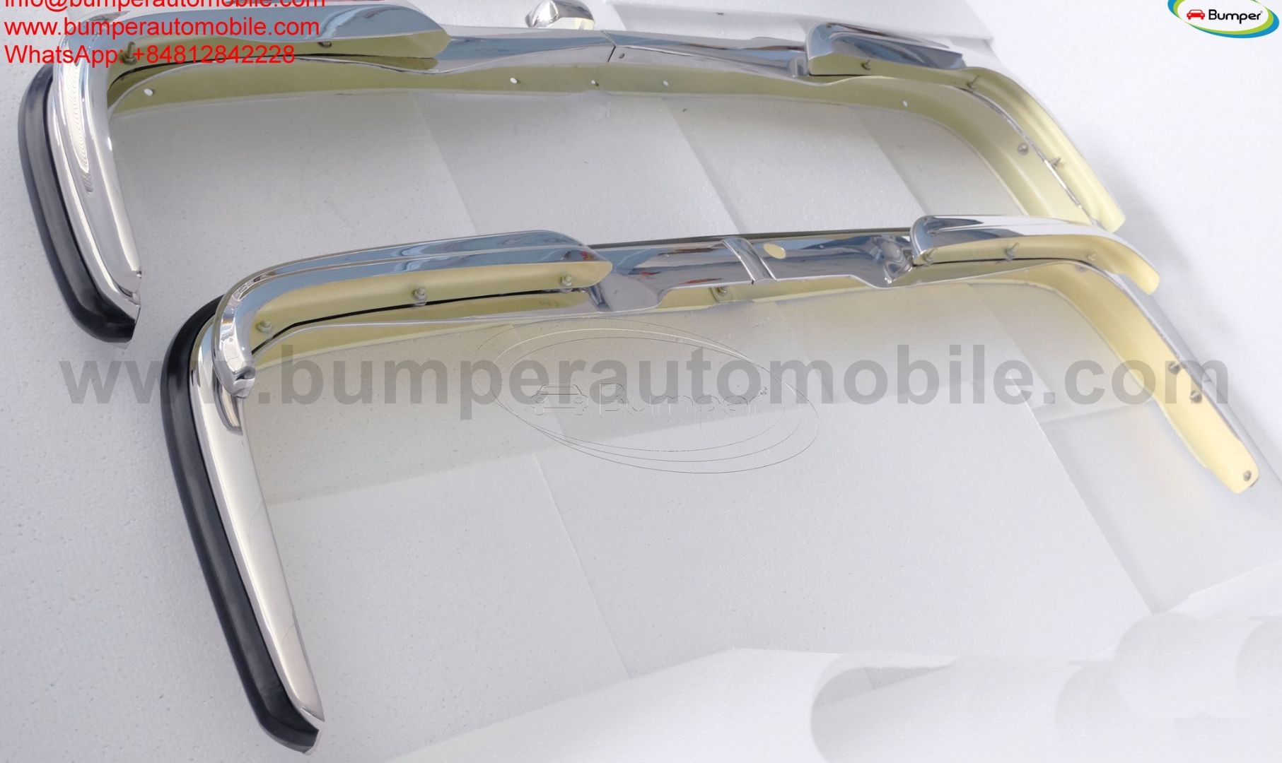 Mercedes W108 W109 1965-1973 Chrome Bumpers thumbnail 3