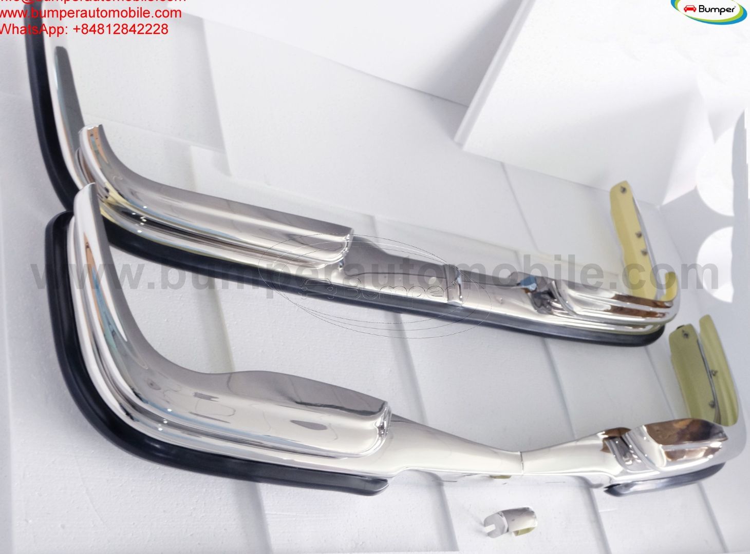 Mercedes W108 W109 1965-1973 Chrome Bumpers thumbnail 4
